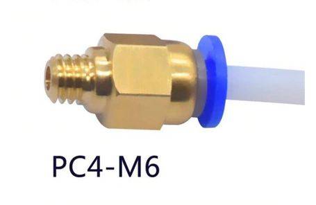 PTFE-Schlauch Steckverbindung M6 Anschluss für 4 mm PFTE Schlauch PC 4 M6